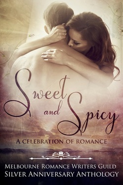Sweet and Spicy romance anthology cover image. 